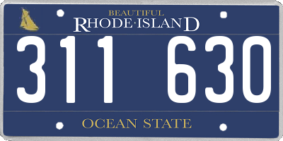 RI license plate 311630