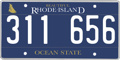 RI license plate 311656
