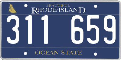 RI license plate 311659
