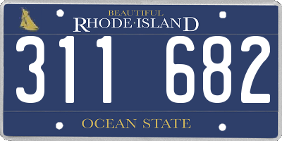 RI license plate 311682