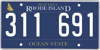RI license plate 311691