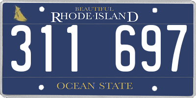 RI license plate 311697