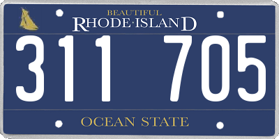 RI license plate 311705