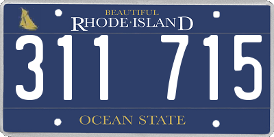 RI license plate 311715