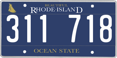 RI license plate 311718