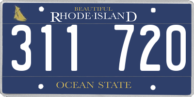 RI license plate 311720