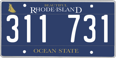 RI license plate 311731