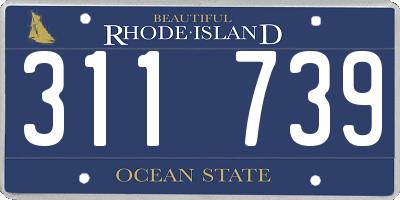 RI license plate 311739