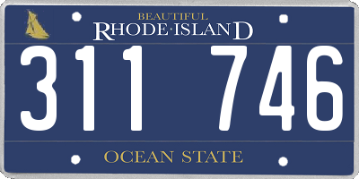 RI license plate 311746