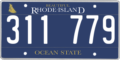 RI license plate 311779