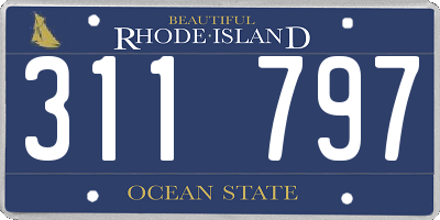 RI license plate 311797