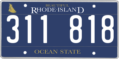 RI license plate 311818