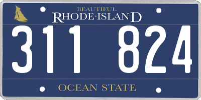 RI license plate 311824