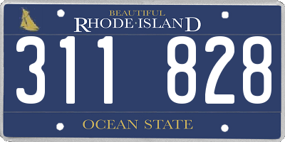 RI license plate 311828