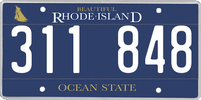 RI license plate 311848