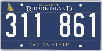 RI license plate 311861