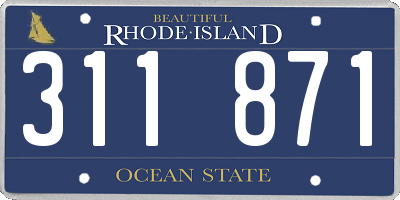RI license plate 311871
