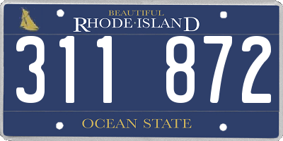 RI license plate 311872