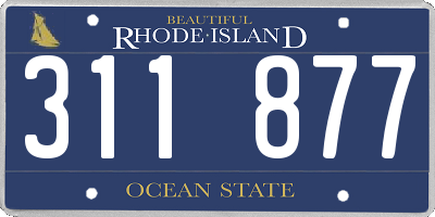 RI license plate 311877