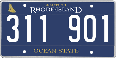 RI license plate 311901