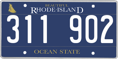 RI license plate 311902