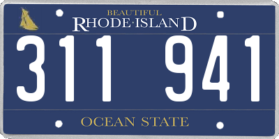 RI license plate 311941
