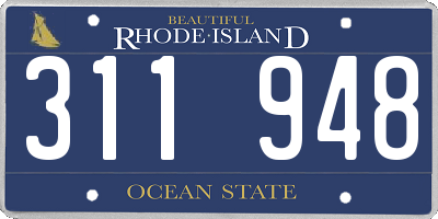 RI license plate 311948