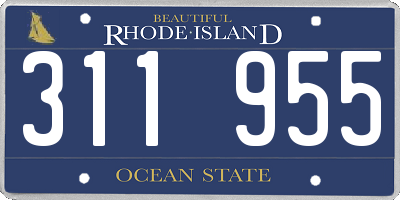 RI license plate 311955