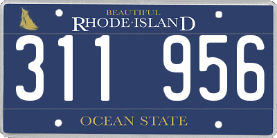 RI license plate 311956