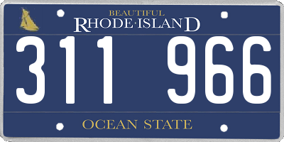 RI license plate 311966