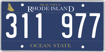 RI license plate 311977