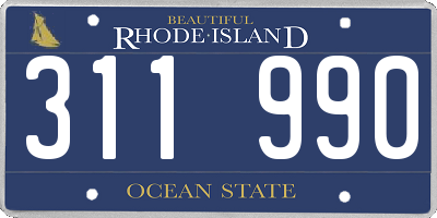 RI license plate 311990