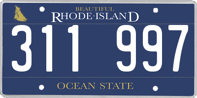 RI license plate 311997