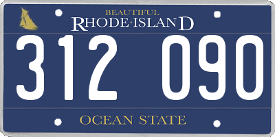 RI license plate 312090