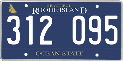 RI license plate 312095