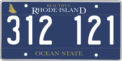 RI license plate 312121