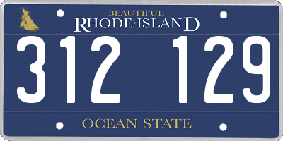 RI license plate 312129
