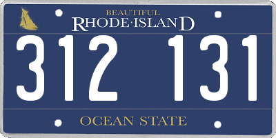 RI license plate 312131