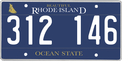 RI license plate 312146