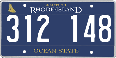 RI license plate 312148