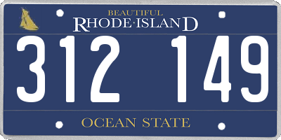RI license plate 312149