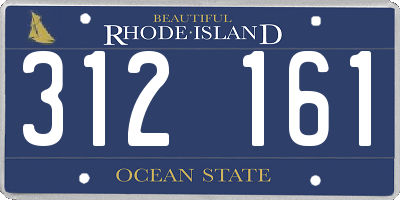 RI license plate 312161