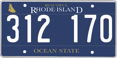 RI license plate 312170