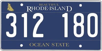 RI license plate 312180