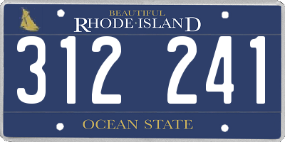RI license plate 312241