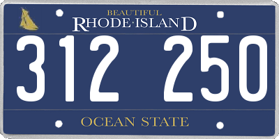 RI license plate 312250