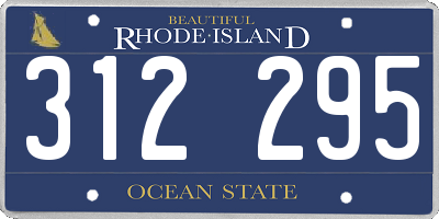 RI license plate 312295