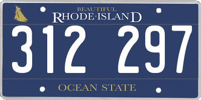 RI license plate 312297