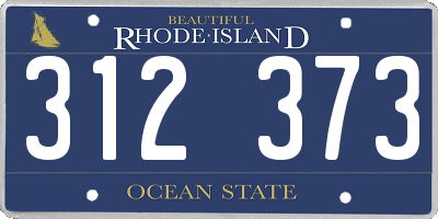 RI license plate 312373