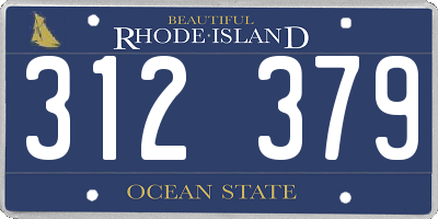RI license plate 312379